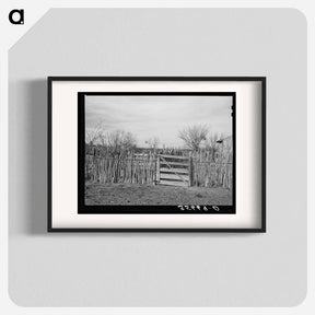 アートポスター-Cedar Post Fence, Kimble County, Texas
 - ラッセル リー Poster.