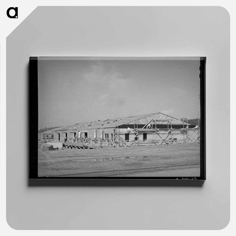 アートパネル-Construction of Barracks at Coast Artillery Cantonment, San Diego
 - ラッセル リー Canvas.