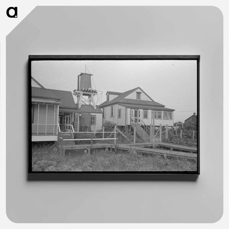 アートパネル-Pilottown, Louisiana, Buildings and Boardwalks
 - ラッセル リー Canvas.