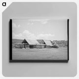 アートパネル-Hay Barns of a Spanish-American Farm, Llano, New Mexico
 - ラッセル リー Canvas.