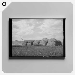 アートパネル-Stacks of Hay, Cornish, Utah
 - ラッセル リー Canvas.