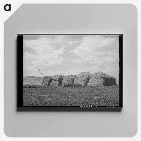 アートパネル-Stacks of Hay, Cornish, Utah
 - ラッセル リー Canvas.