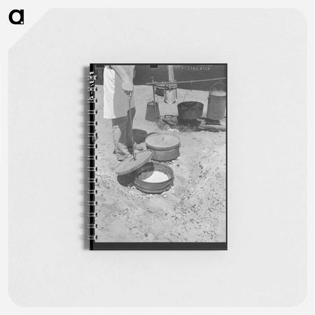 アートメモ帳-Cook of SMS Ranch Making Bread
 - ラッセル リー Memo.