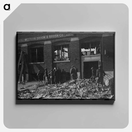 アートパネル-Damage from Fire, South Side, Chicago
 - ラッセル リー Canvas.
