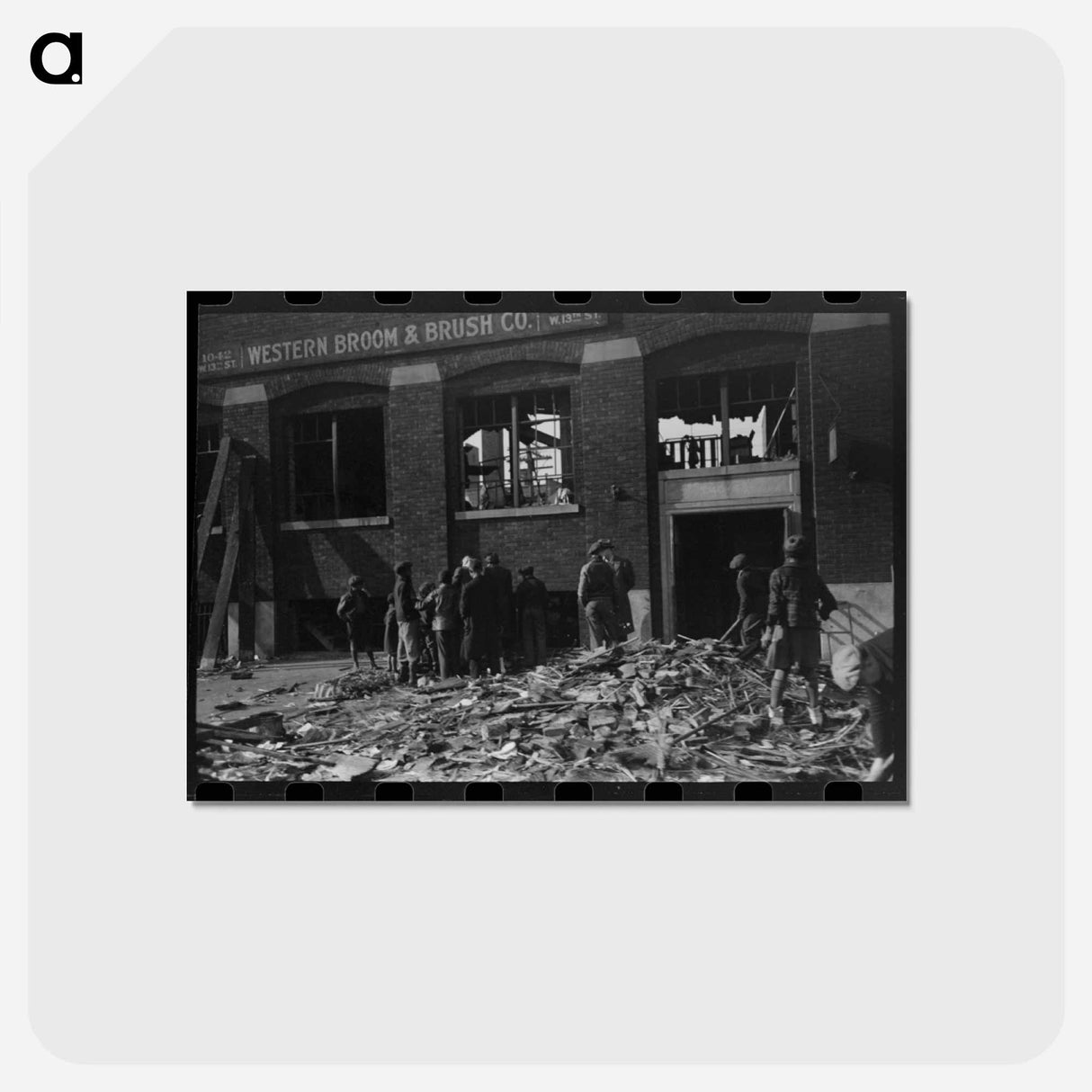アートポストカード-Damage from Fire, South Side, Chicago
 - ラッセル リー Postcard.
