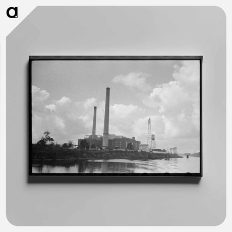 アートパネル-Oyster Shell Crushing Plants, Port of Houston
 - ラッセル リー Canvas.