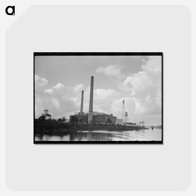 アートポストカード-Oyster Shell Crushing Plants, Port of Houston
 - ラッセル リー Postcard.