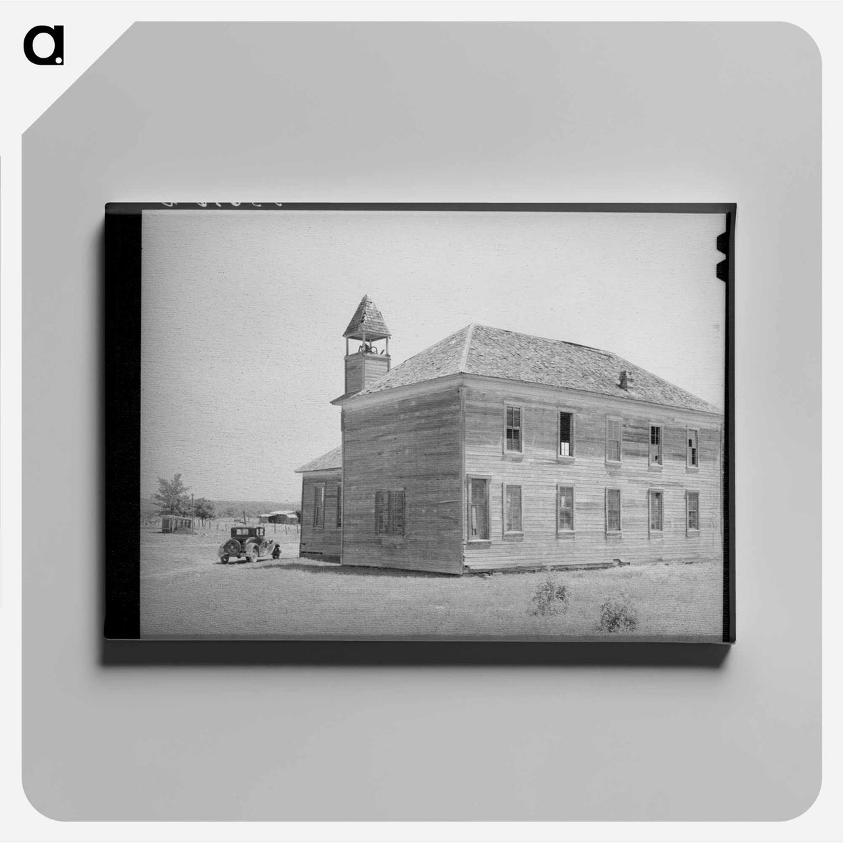 アートパネル-Former School in Akins, Oklahoma
 - ラッセル リー Canvas.