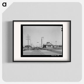 アートポスター-Railroad Station at Cimarron, Kansas
 - ラッセル リー Poster.
