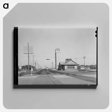 アートパネル-Railroad Station at Cimarron, Kansas
 - ラッセル リー Canvas.