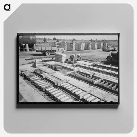アートパネル-Precasting Reinforced Concrete House and Barn Piers
 - ラッセル リー Canvas.