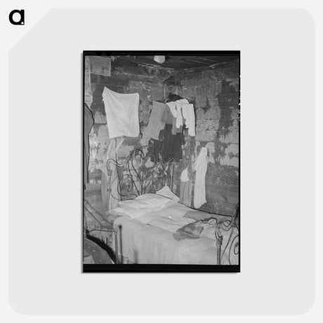 アートポストカード-Tenant Farmer's Bedroom, Muskogee County, Oklahoma
 - ラッセル リー Postcard.
