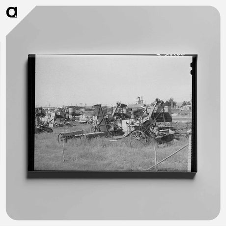 アートパネル-Agricultural Implement Junkyard near Syracuse, Kansas
 - ラッセル リー Canvas.