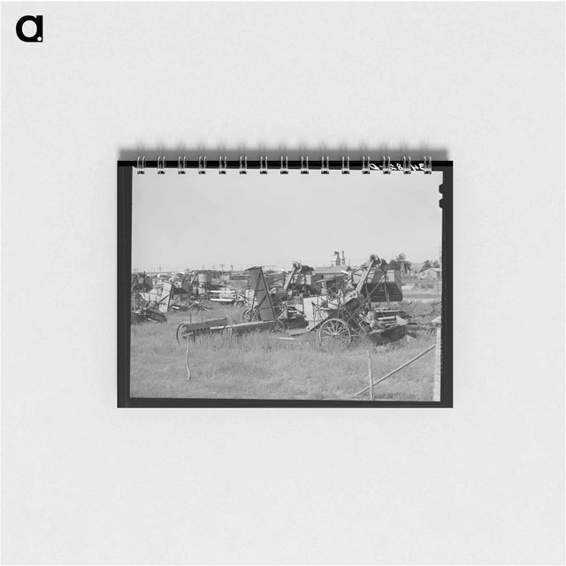 アートメモ帳-Agricultural Implement Junkyard near Syracuse, Kansas
 - ラッセル リー Memo.