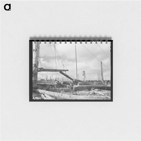 アートメモ帳-Yarding Logs at Long Bell Lumber Company
 - ラッセル リー Memo.