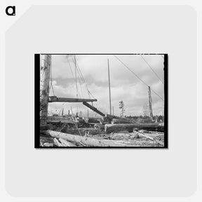 アートポストカード-Yarding Logs at Long Bell Lumber Company
 - ラッセル リー Postcard.