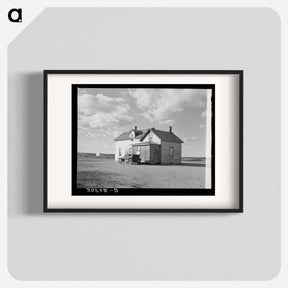 アートポスター-Farmhouse and Old Car, Williams County, North Dakota
 - ラッセル リー Poster.