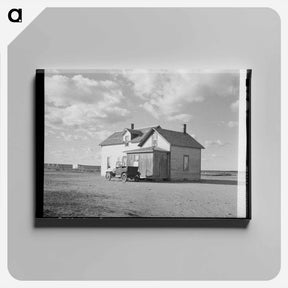 アートパネル-Farmhouse and Old Car, Williams County, North Dakota
 - ラッセル リー Canvas.