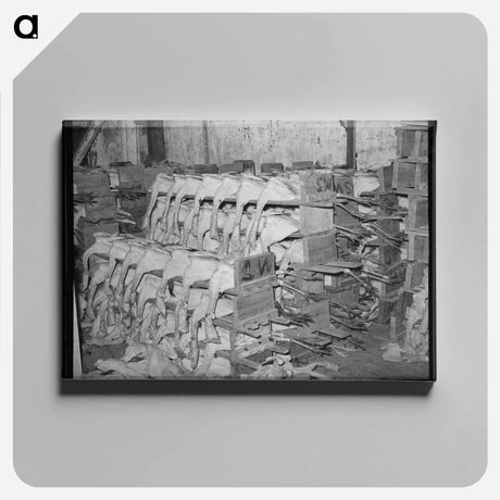 アートパネル-Dressed Turkeys, Cold Storage Plant, Brownwood, Texas
 - ラッセル リー Canvas.