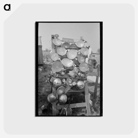 アートポストカード-Headlights at Junkyard, Abbeville, Louisiana
 - ラッセル リー Postcard.