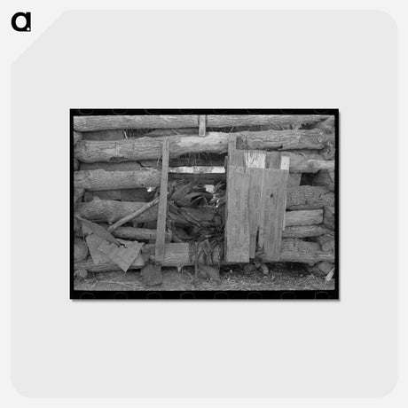 アートポストカード-Shed Construction, McIntosh County, Oklahoma
 - ラッセル リー Postcard.