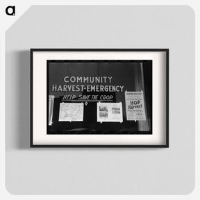 アートポスター-Community Harvest Emergency Committee Sign
 - ラッセル リー Poster.