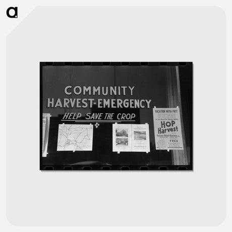 アートポストカード-Community Harvest Emergency Committee Sign
 - ラッセル リー Postcard.