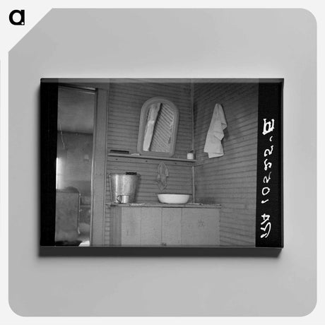 アートパネル-Interior of Farmhand's Dwelling Near Battle Ground, Indiana
 - ラッセル リー Canvas.