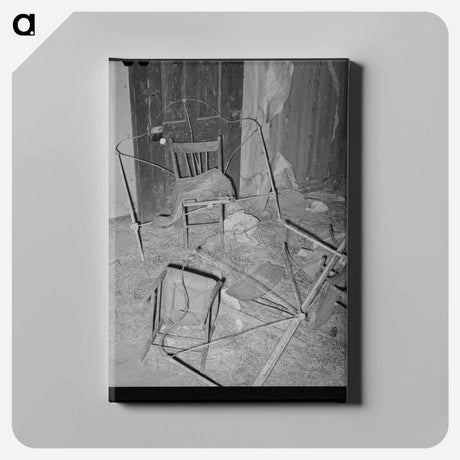 アートパネル-Interior of Abandoned Farmhouse, McIntosh County, Oklahoma
 - ラッセル リー Canvas.