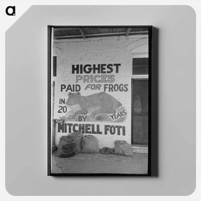 アートパネル-Sign in front of store, Saint Martinville, Louisiana
 - ラッセル リー Canvas.