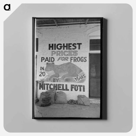 アートパネル-Sign in front of store, Saint Martinville, Louisiana
 - ラッセル リー Canvas.