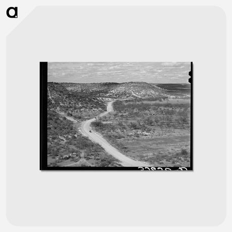 アートポストカード-Rocky, Hilly Country in Kimble County, Texas
 - ラッセル リー Postcard.