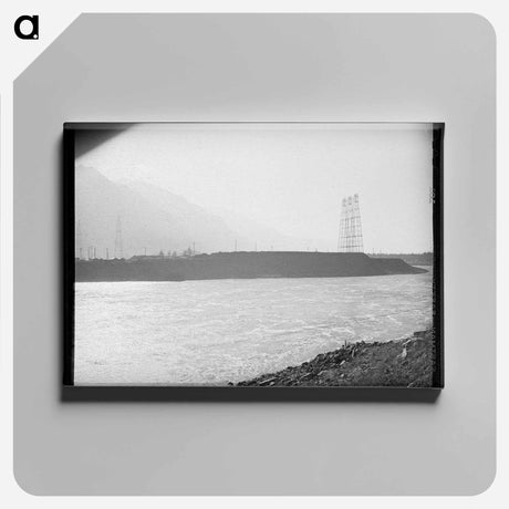 アートパネル-Columbia River and Crossing Towers at Bonneville Dam
 - ラッセル リー Canvas.
