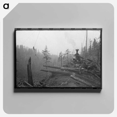 アートパネル-Donkey Engine Transporting Logs, Long Bell Lumber Company, Cowlitz County, Washington
 - ラッセル リー Canvas.