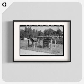 アートポスター-Mail Boxes and Parcel Room Along Highway 160, San Juan County, Utah
 - ラッセル リー Poster.