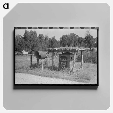 アートパネル-Mail Boxes and Parcel Room Along Highway 160, San Juan County, Utah
 - ラッセル リー Canvas.
