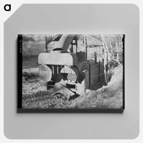 アートパネル-Old Boiler at the Hardin Mine
 - ラッセル リー Canvas.