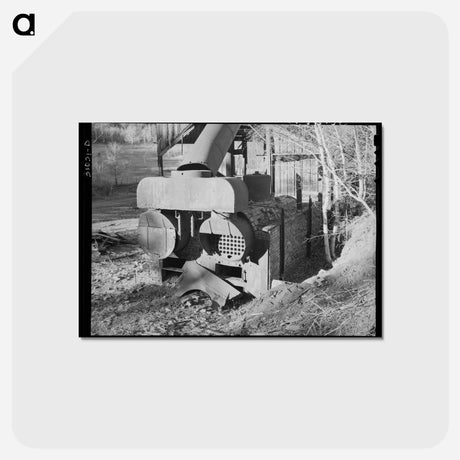 アートポストカード-Old Boiler at the Hardin Mine
 - ラッセル リー Postcard.