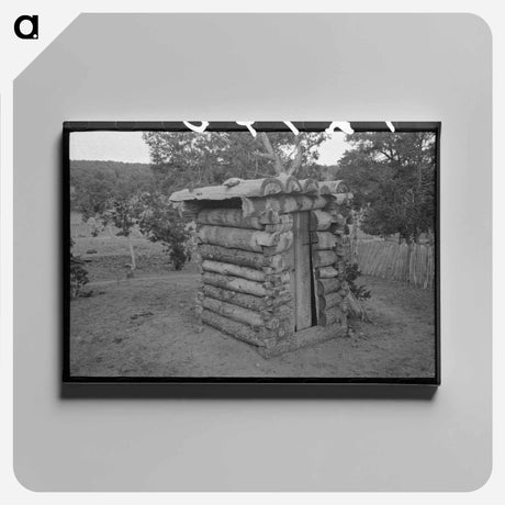 アートパネル-Log Privy on Homesteader's Farm, Pie Town, New Mexico
 - ラッセル リー Canvas.