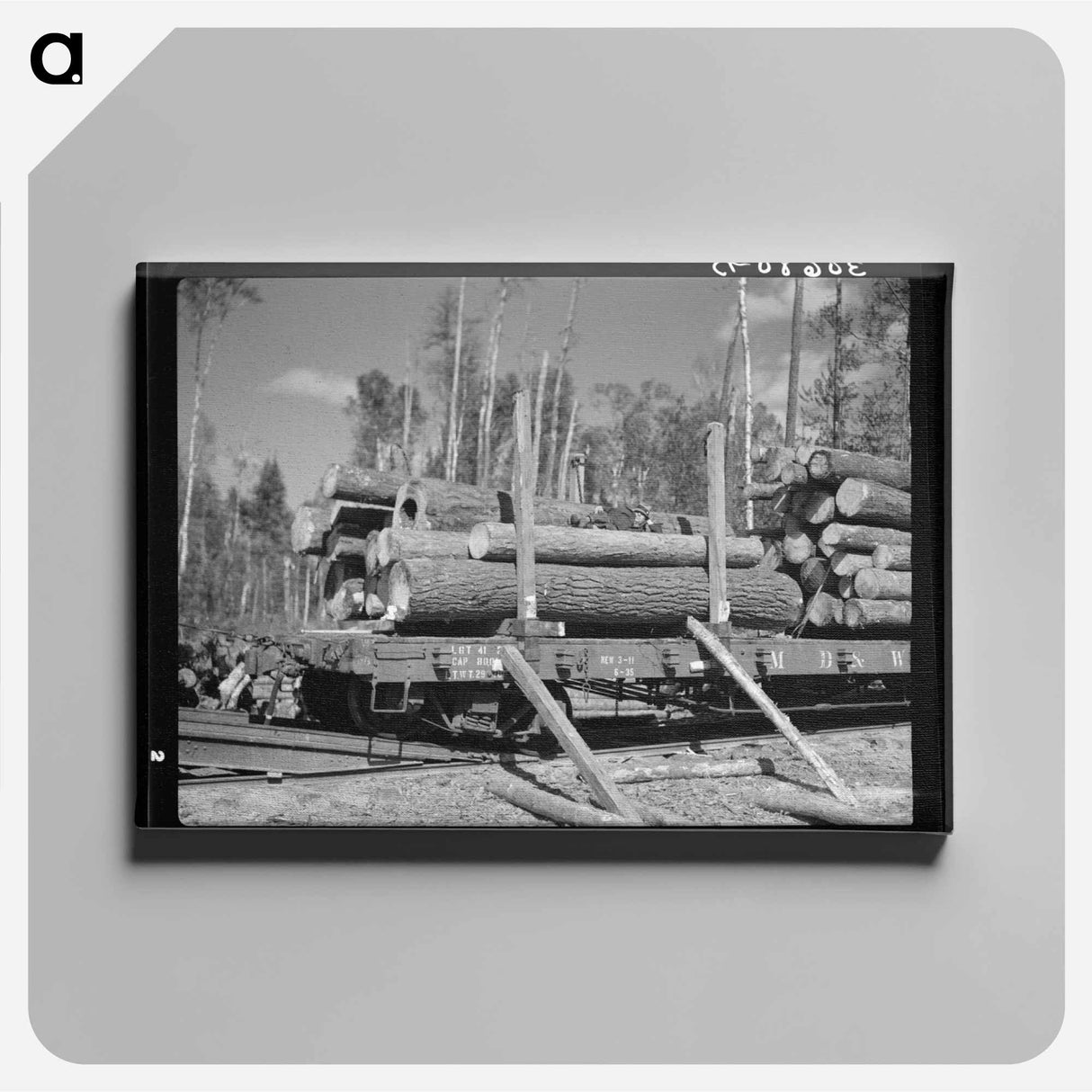 アートパネル-Lumber Car near Effie, Minnesota
 - ラッセル リー Canvas.