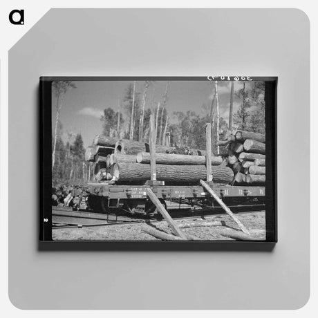 アートパネル-Lumber Car near Effie, Minnesota
 - ラッセル リー Canvas.