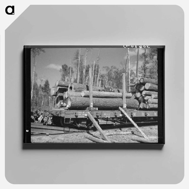 アートパネル-Lumber Car near Effie, Minnesota
 - ラッセル リー Canvas.