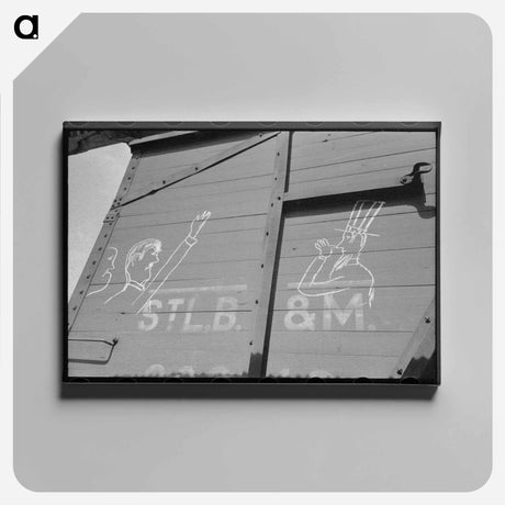 アートパネル-Fascism and Uncle Sam Sign on Box Car, Crystal City, Texas
 - ラッセル リー Canvas.