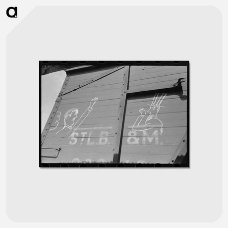 アートポストカード-Fascism and Uncle Sam Sign on Box Car, Crystal City, Texas
 - ラッセル リー Postcard.