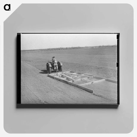 アートパネル-Tractor Pulling Wooden Floater, El Indio, Texas
 - ラッセル リー Canvas.