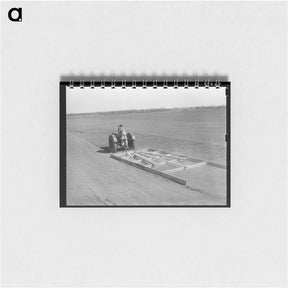 アートメモ帳-Tractor Pulling Wooden Floater, El Indio, Texas
 - ラッセル リー Memo.