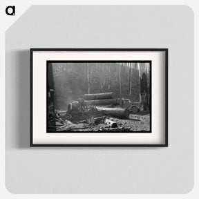 アートポスター-Loading Logs onto Truck, Tillamook County, Oregon
 - ラッセル リー Poster.
