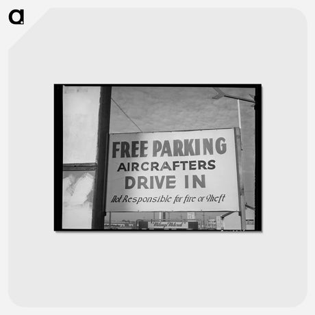 アートポストカード-Parking for Aircraft Employees
 - ラッセル リー Postcard.