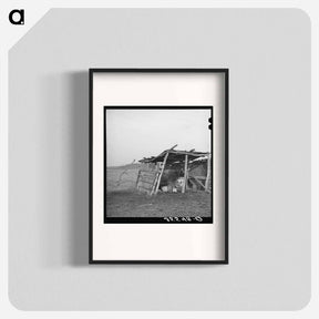アートポスター-Cowshed on Farm in McIntosh County, Oklahoma
 - ラッセル リー Poster.