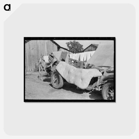 アートポストカード-Migrant Family Trailer, Weslaco, Texas
 - ラッセル リー Postcard.